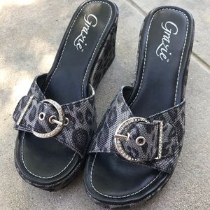 Leopard print sandals